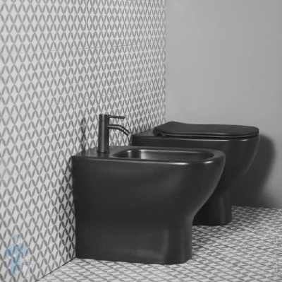 CAPAC WC TESI SUBTIRE SOFT-CLOSE SILK BLACK